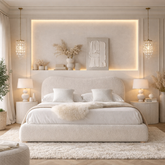 Rosie Curved Headboard Ottoman Storage Bed