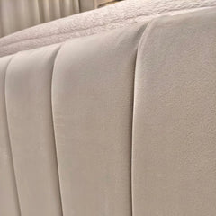 Serena Vanilla Panel Bed Headboard Zoomed