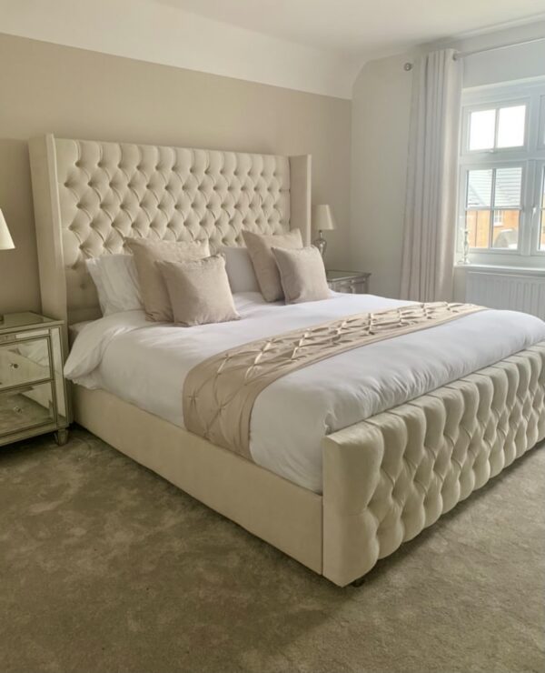 Belmont Chesterfield Winged Bed | Luxury UK | British Bed Co
