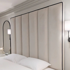 Hugo Luxury Tall Panelled Bed With Contrast Piping
